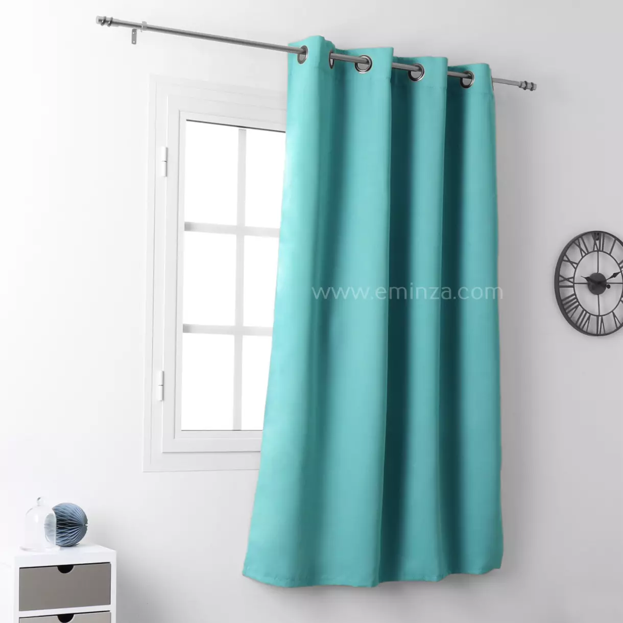 Cortina opaca(135 x alto 180 cm) Notte Verde celadón 1