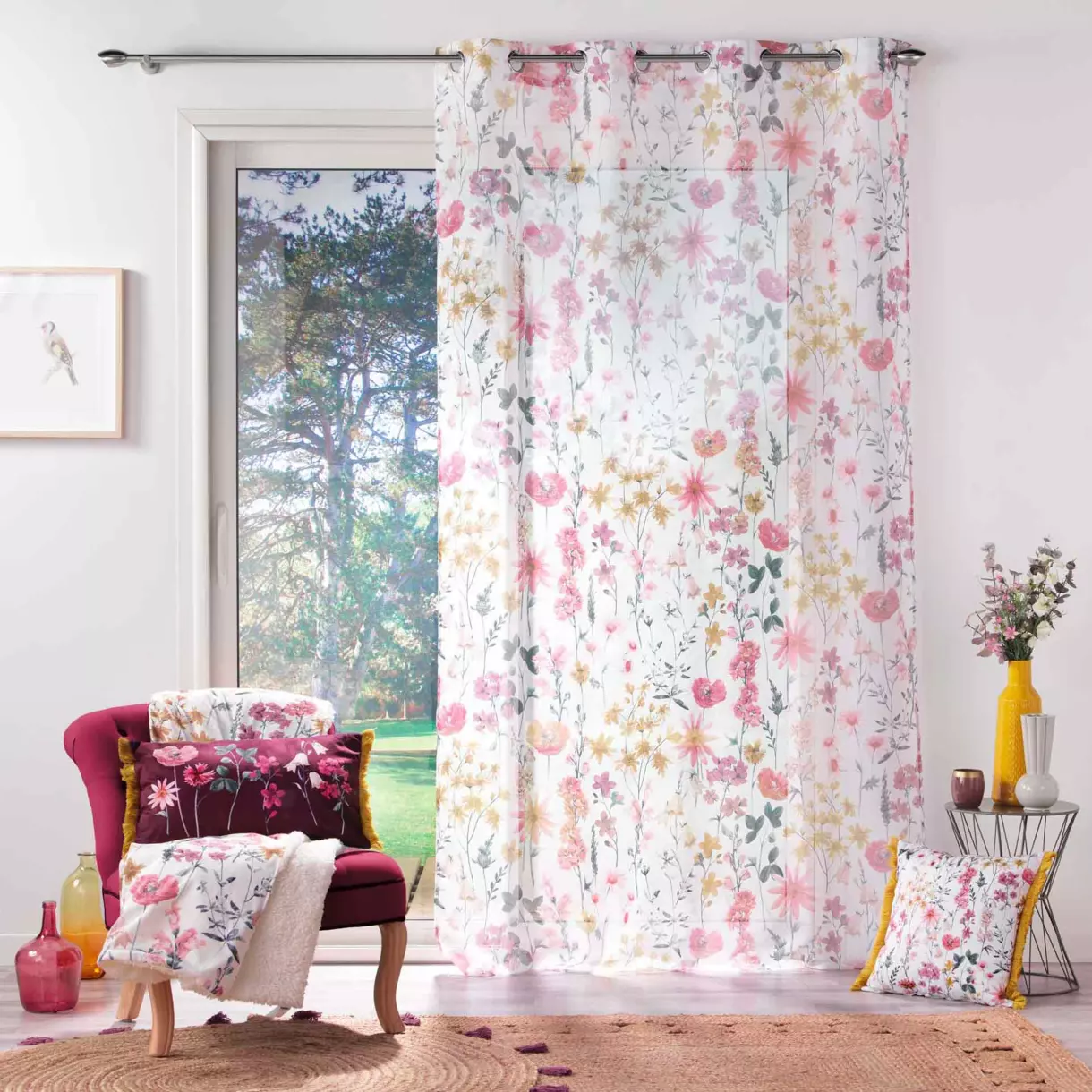 Visillo (140 x 240 cm) Florabella Blanco 1
