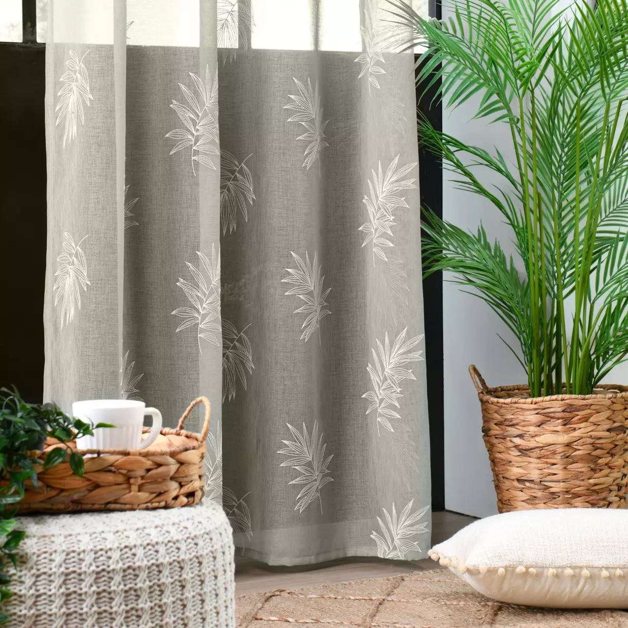 Voilage (140 x 260 cm) Addisson Vert sauge 1