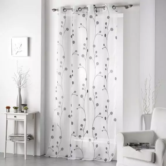 Visillo (140 x Al240 cm) Campanilla Antracita 1