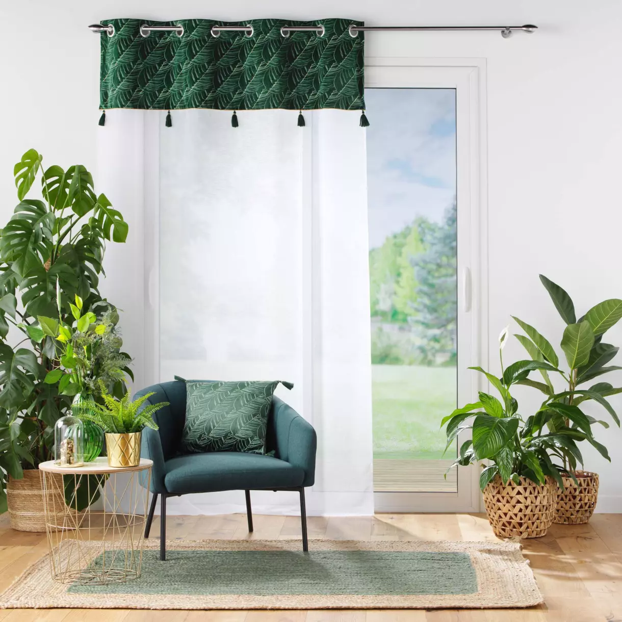 Voilage (140 x 280 cm) Palmina Vert 1