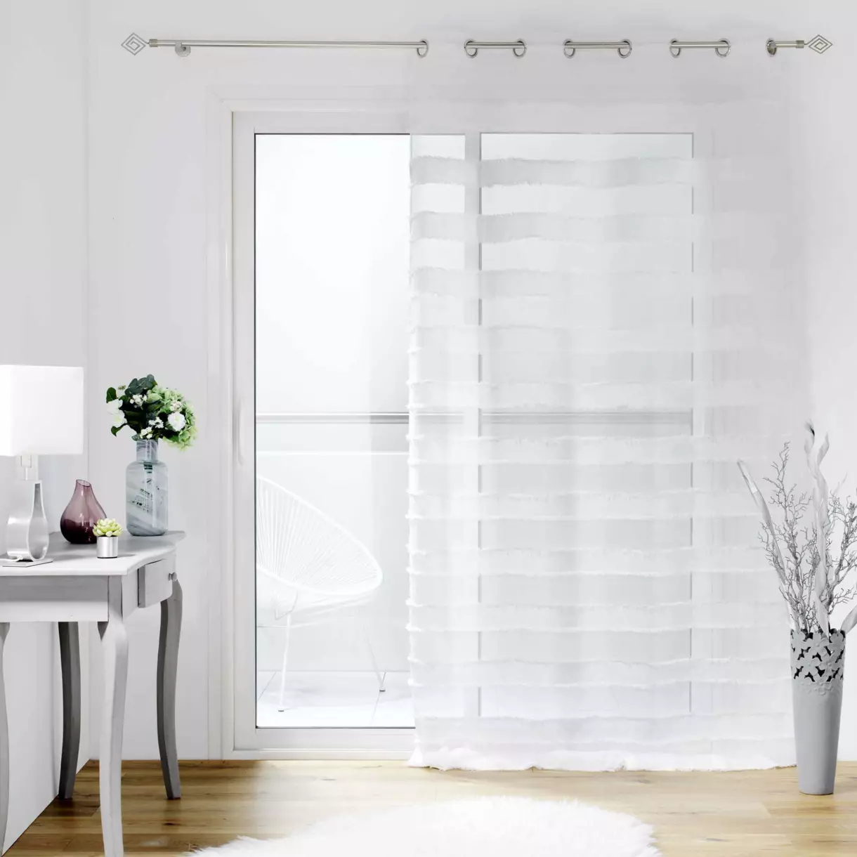 Voilage (140 x 260 cm) Lalina Blanc 1