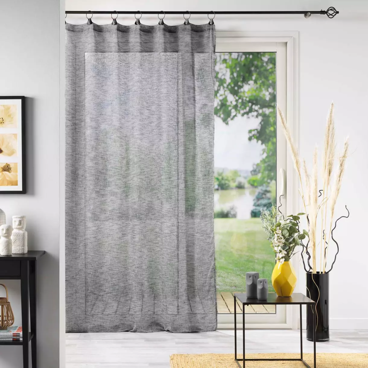 Visillo (140 x 240 cm) Linka Gris antracita 1