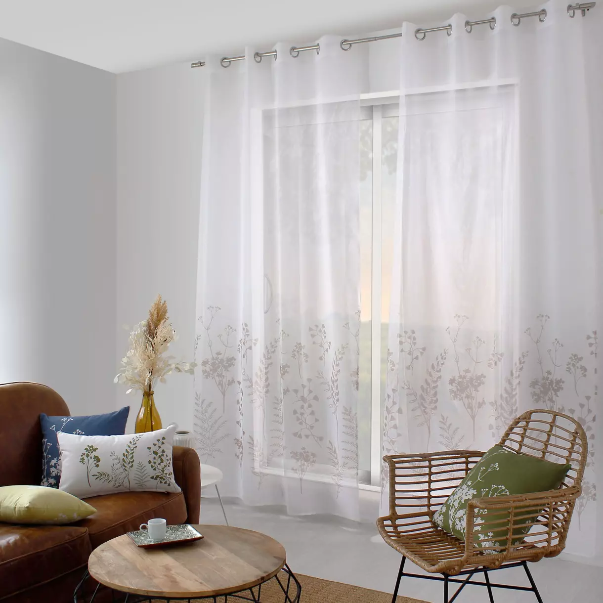 Visillo (140 x 240 cm) Herbier Blanco 1