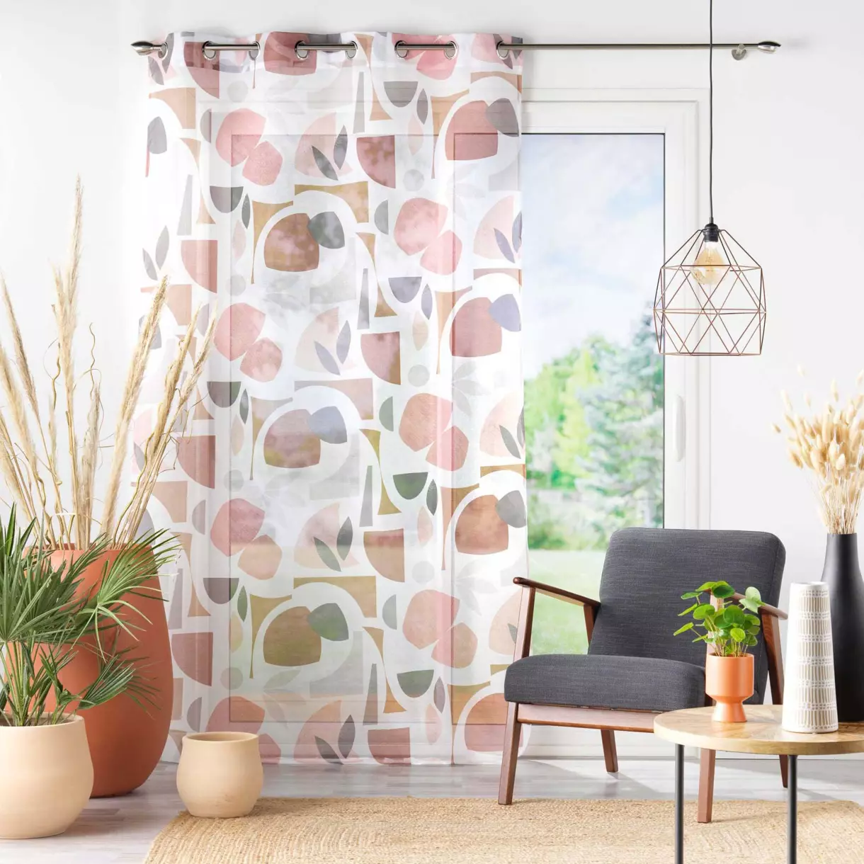 Visillo (140 x 240 cm) Madone Rosa 1