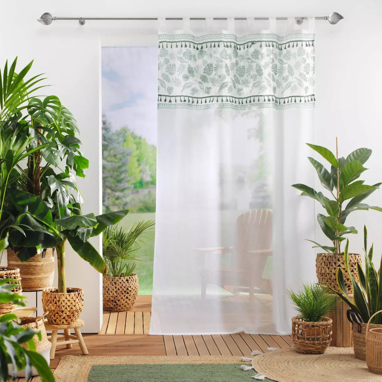 Voilage (140 x 240 cm) Milagreen Blanc 1