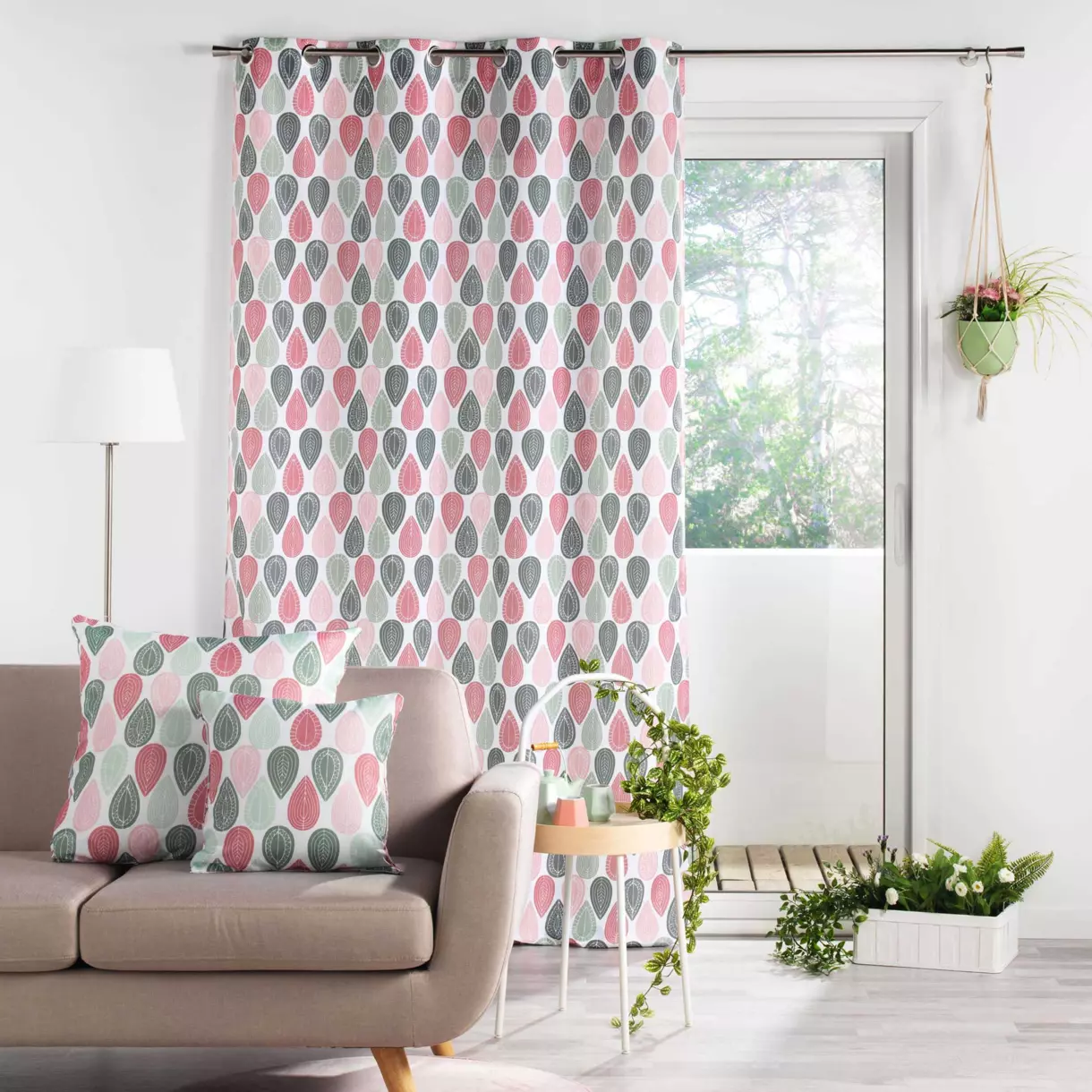 Cortina semi opaca (140 x 260 cm) Palpito Rosa 1