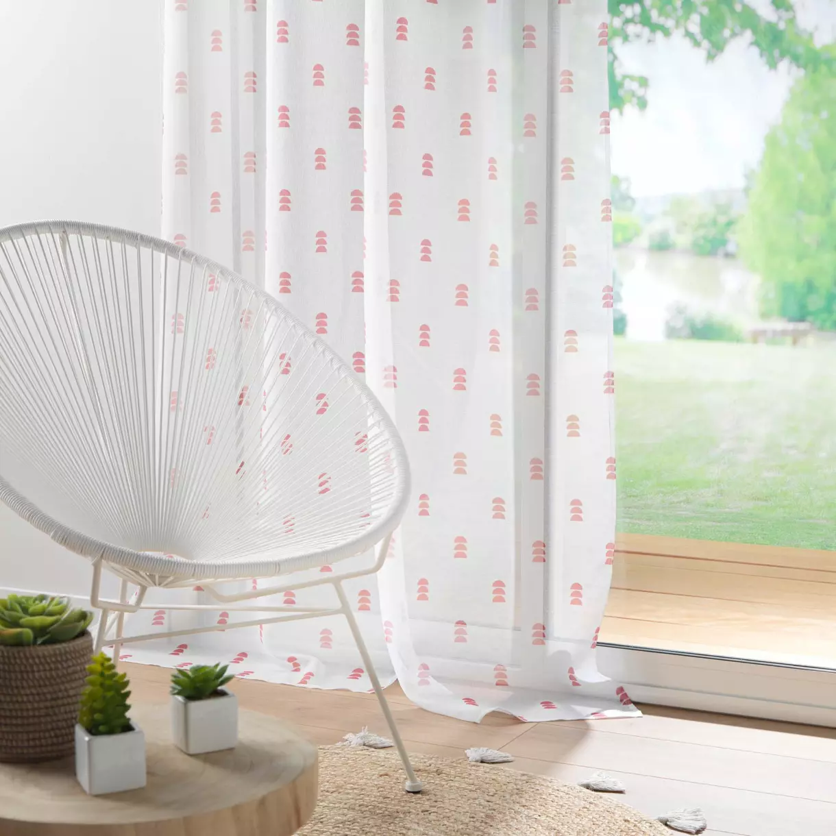 Vitrage (140 x 240 cm) Geokid Roze