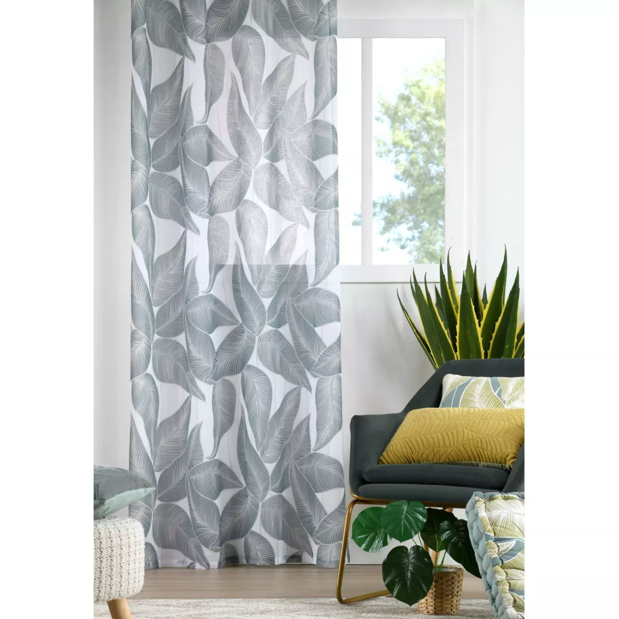Voilage (140 x 260 cm) Rocca Vert jade