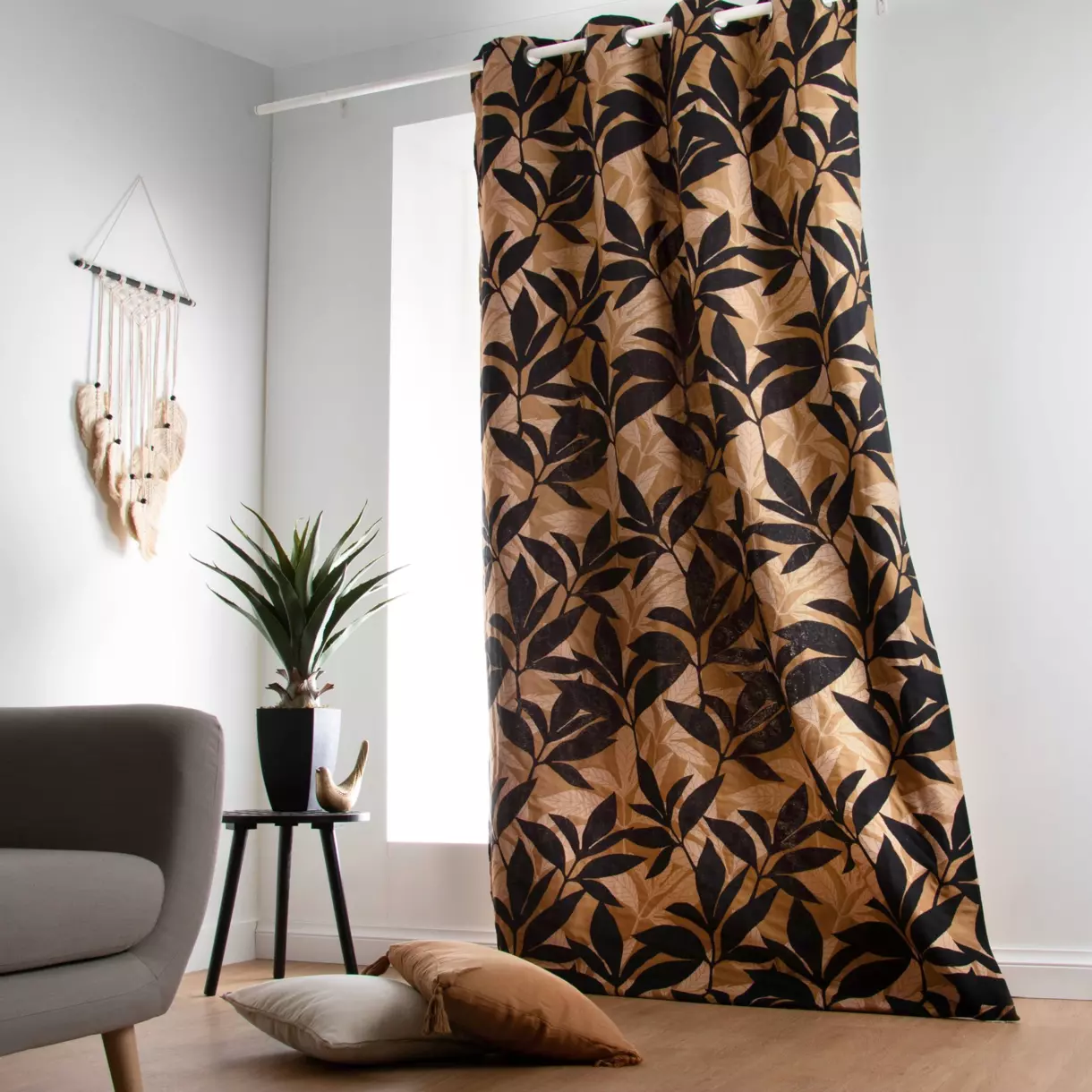 Cortina semi-opaca (140 x 240 cm) Korba Naranja 1