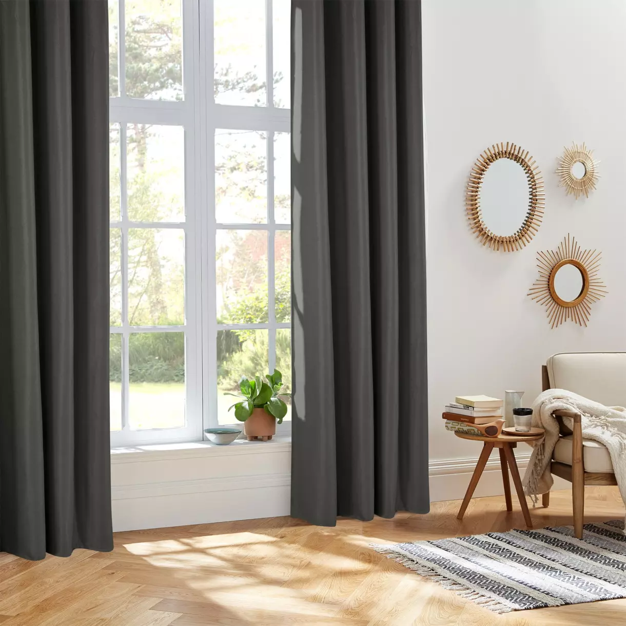 Rideau occultant isolant (140 x 260 cm) Isa Gris foncé 1