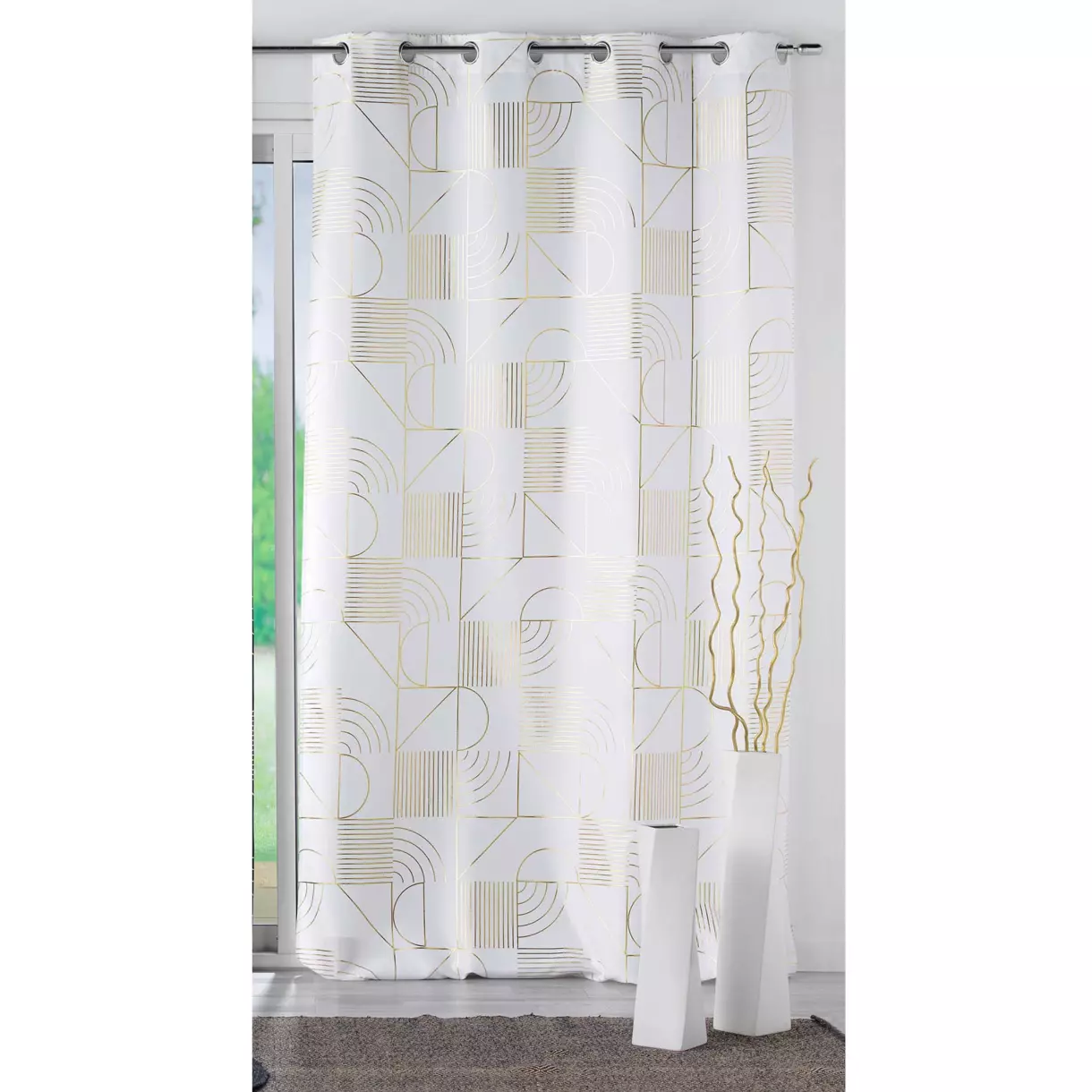 Cortina  semi-opaca(140 x 280 cm) Lineor Blanco 1