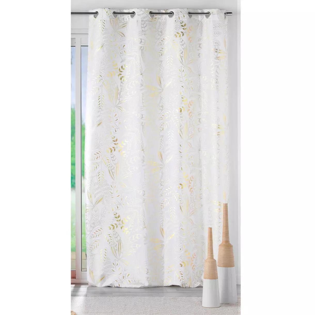 Cortina  semi-opaca(140 x 280 cm) Belflor Blanco 1