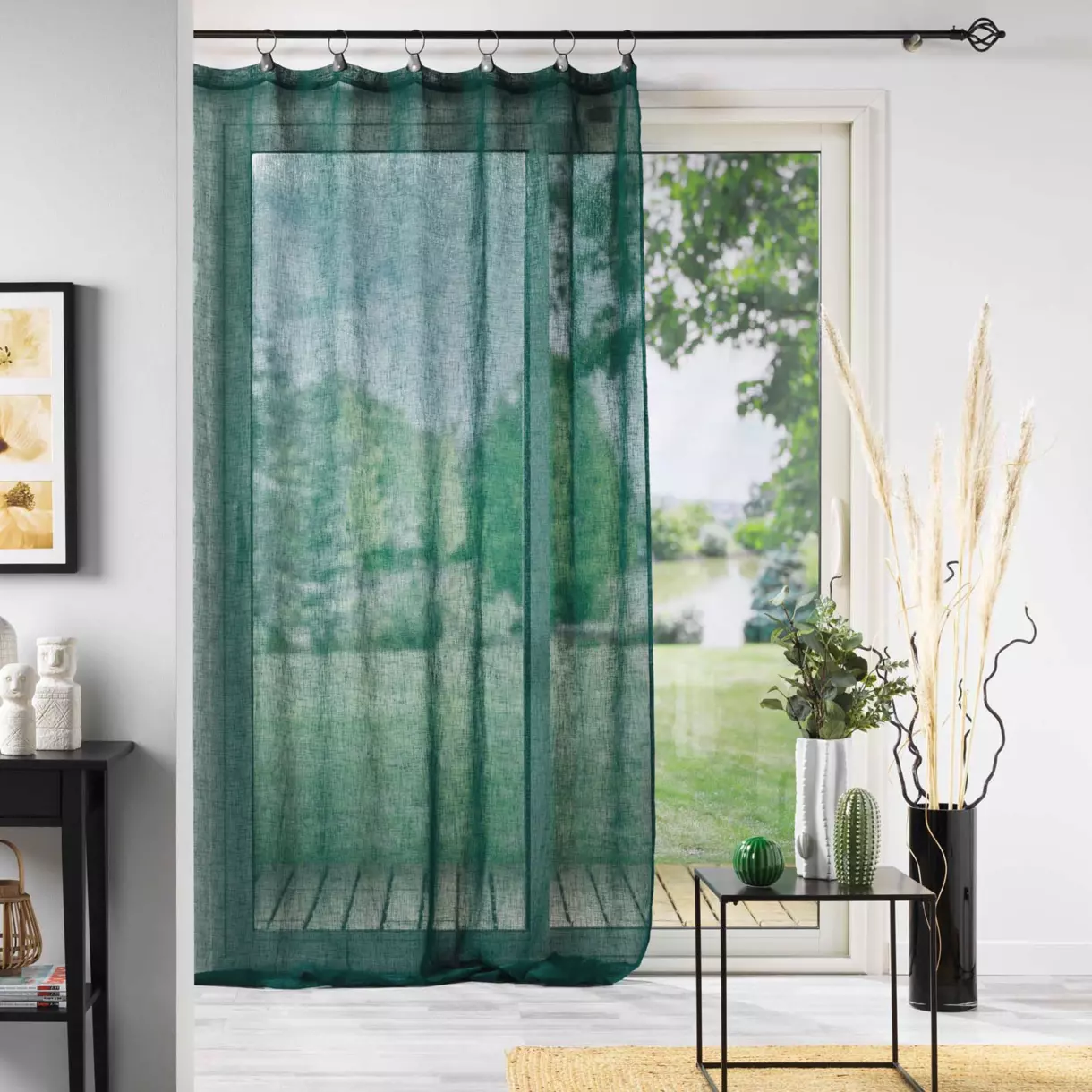 Visillo (140 x 240 cm) Linka Verde esmeralda 1