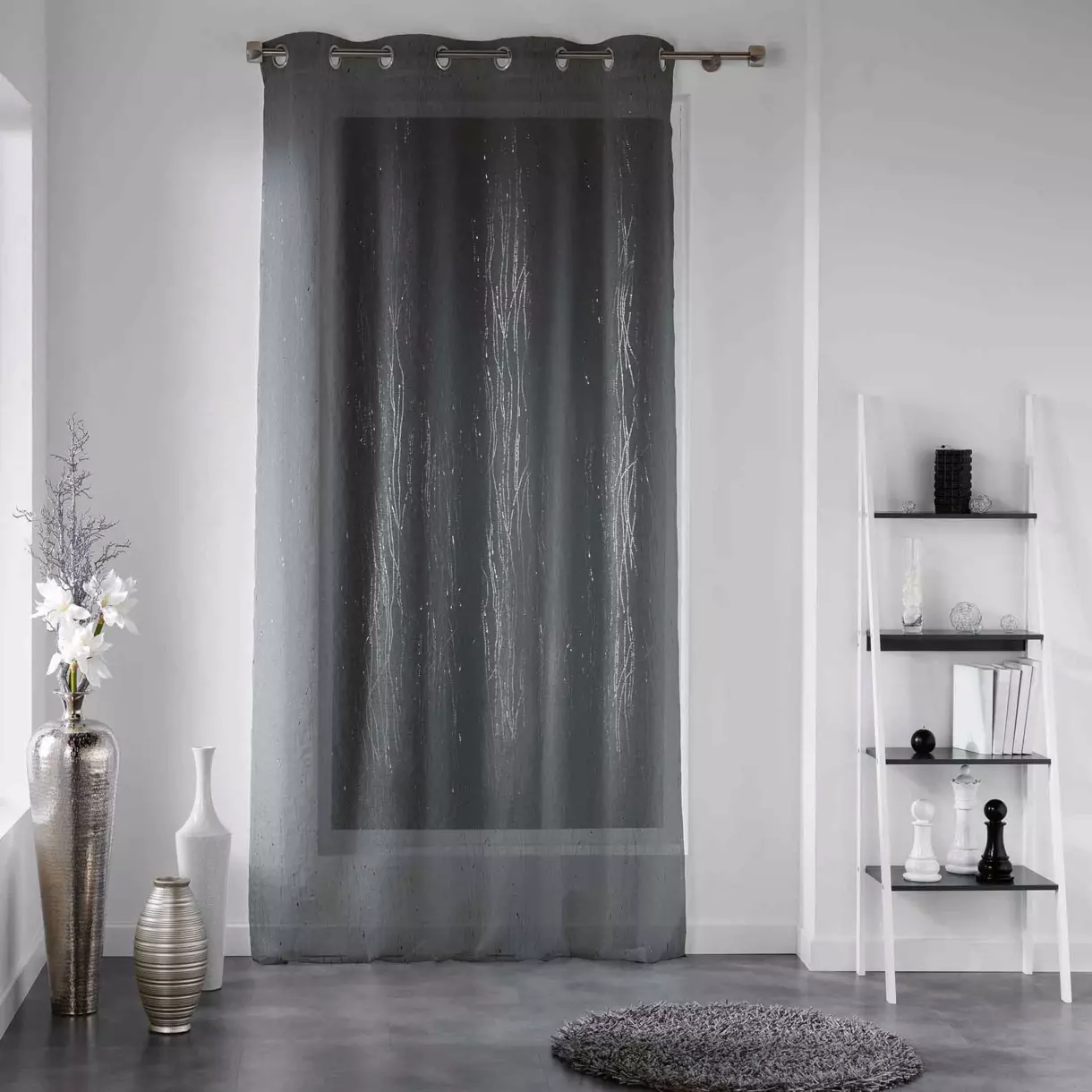 Visillo (140 x 180 cm) Filiane Gris antracita 1