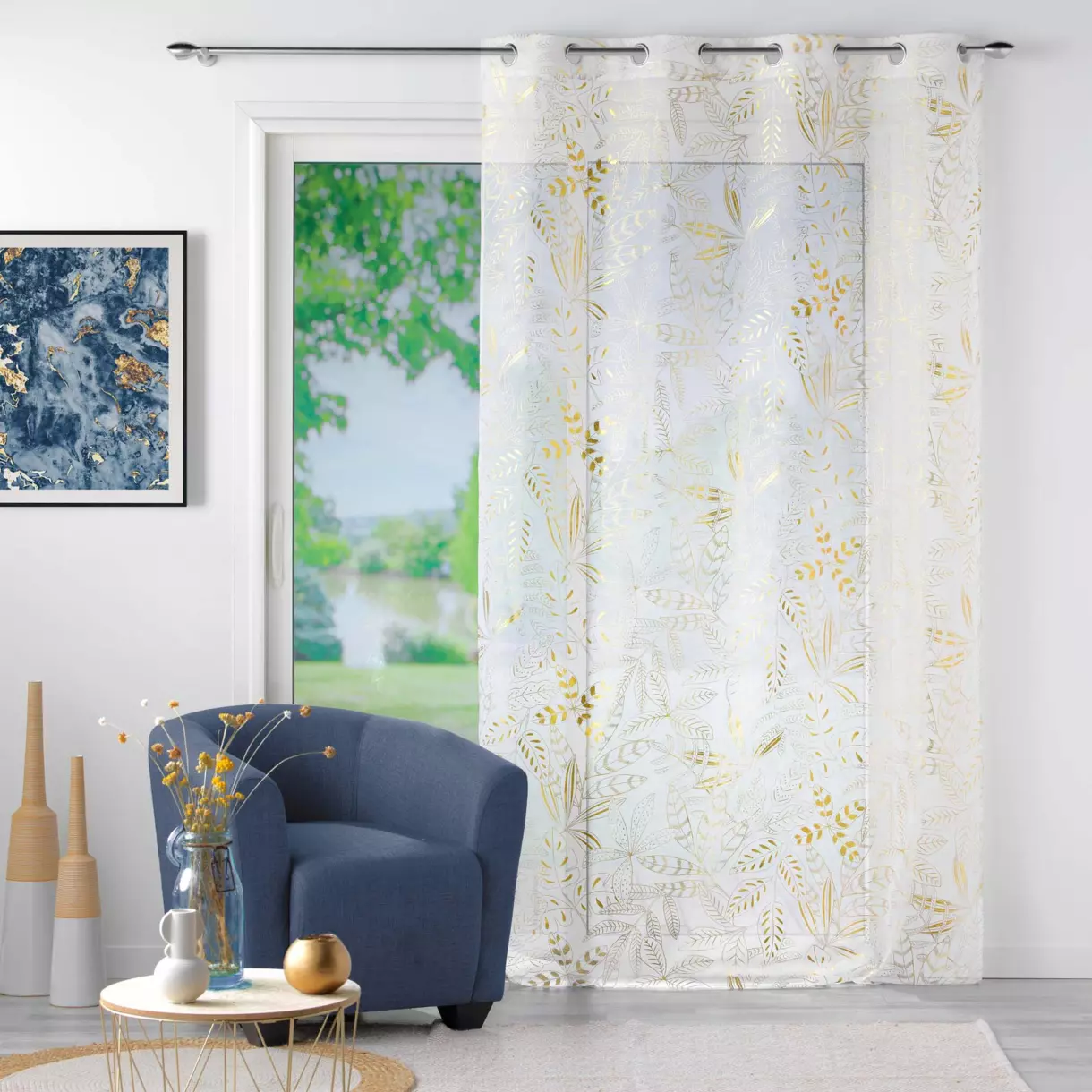 Voilage (140 x 280 cm) Belflor Blanc 1