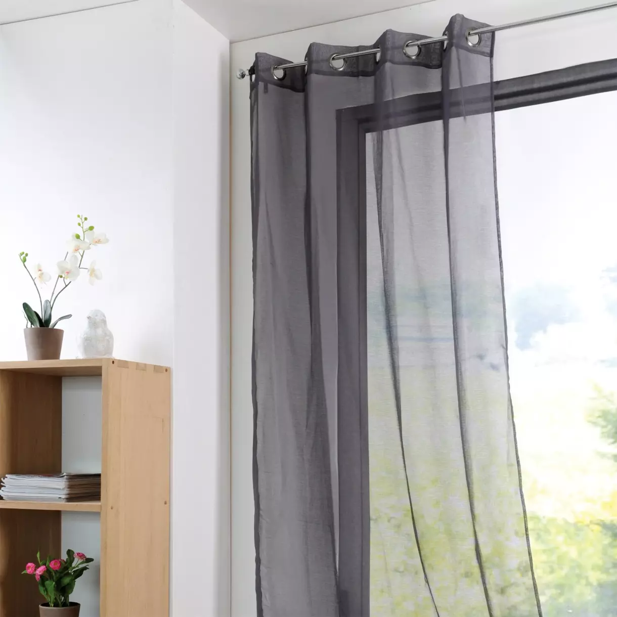 Visillo (140 x 280 cm) Monna Gris antracita 1
