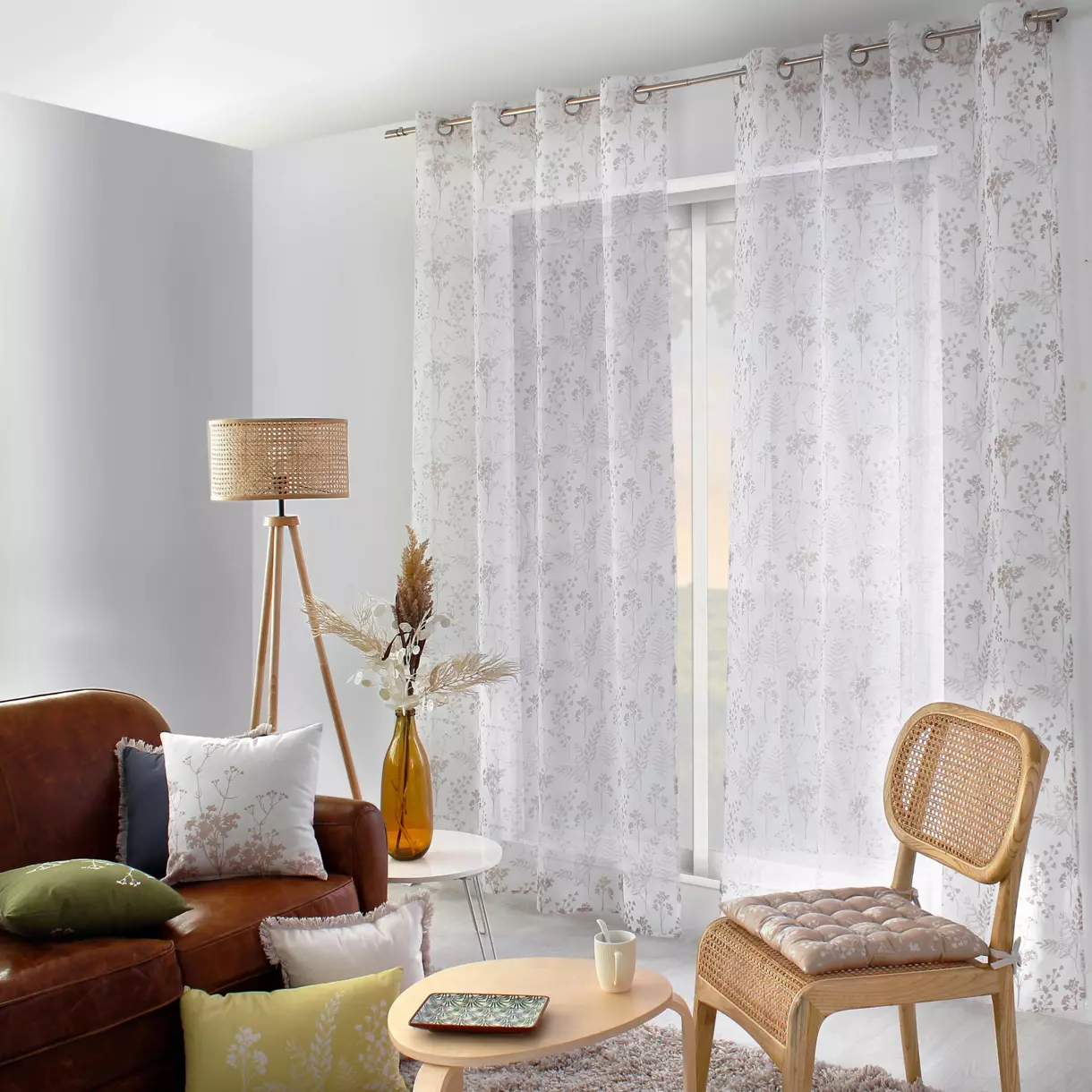 Voilage (140 x 240 cm) Herbier Beige 1