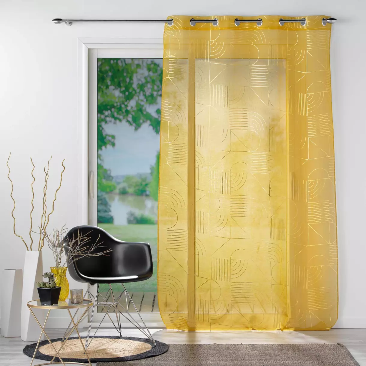 Voilage (140 x 240 cm) Lineor Jaune 1