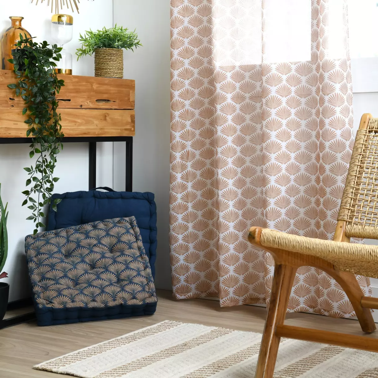 Visillo (140 x 260 cm) Greenmood Camello 1