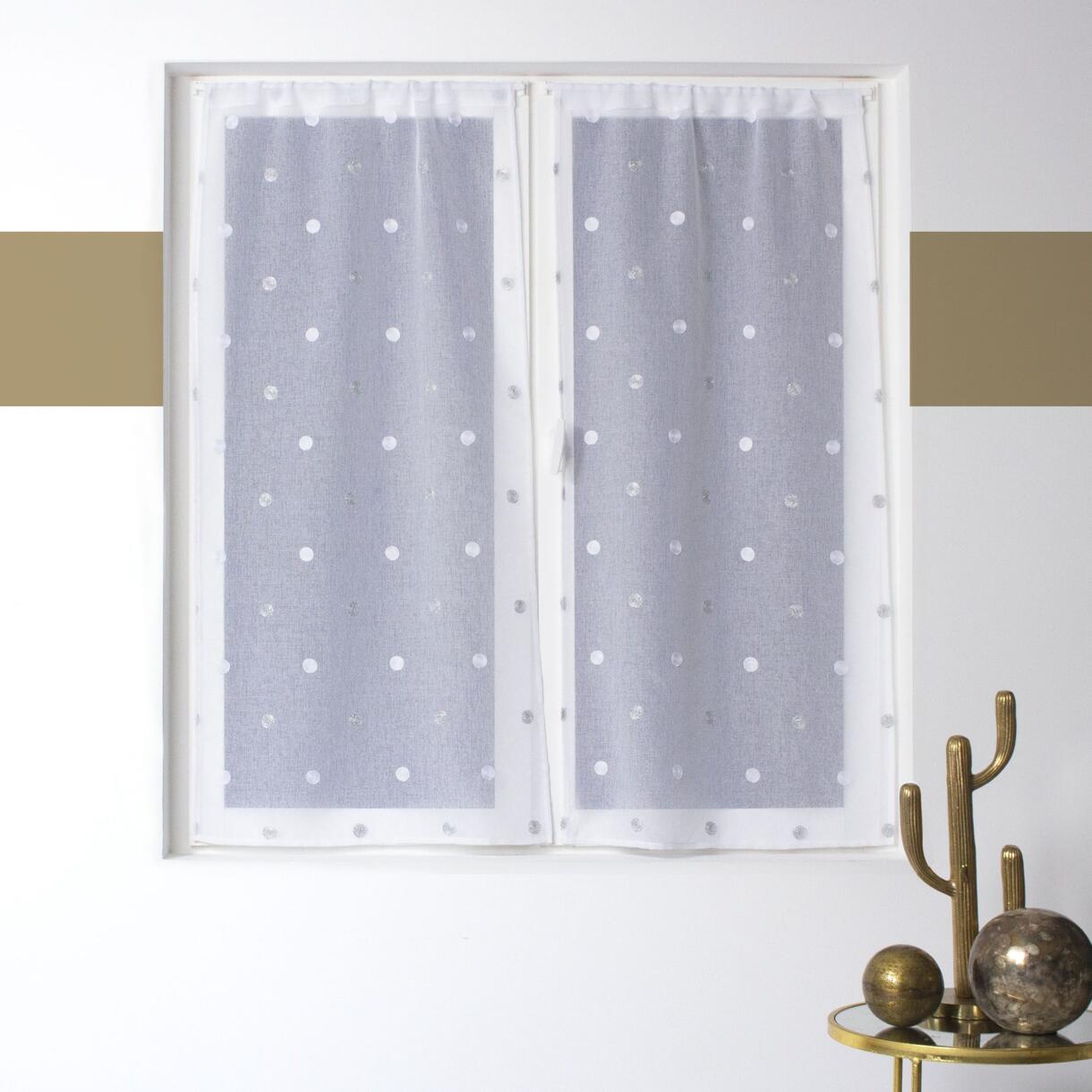 Coppia di tende trasparenti (60 x 90 cm) Smarties Bianco 1