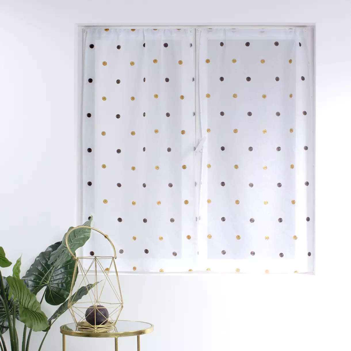 Paire de voilage (60 x 160 cm) Smarties Marron vison 1