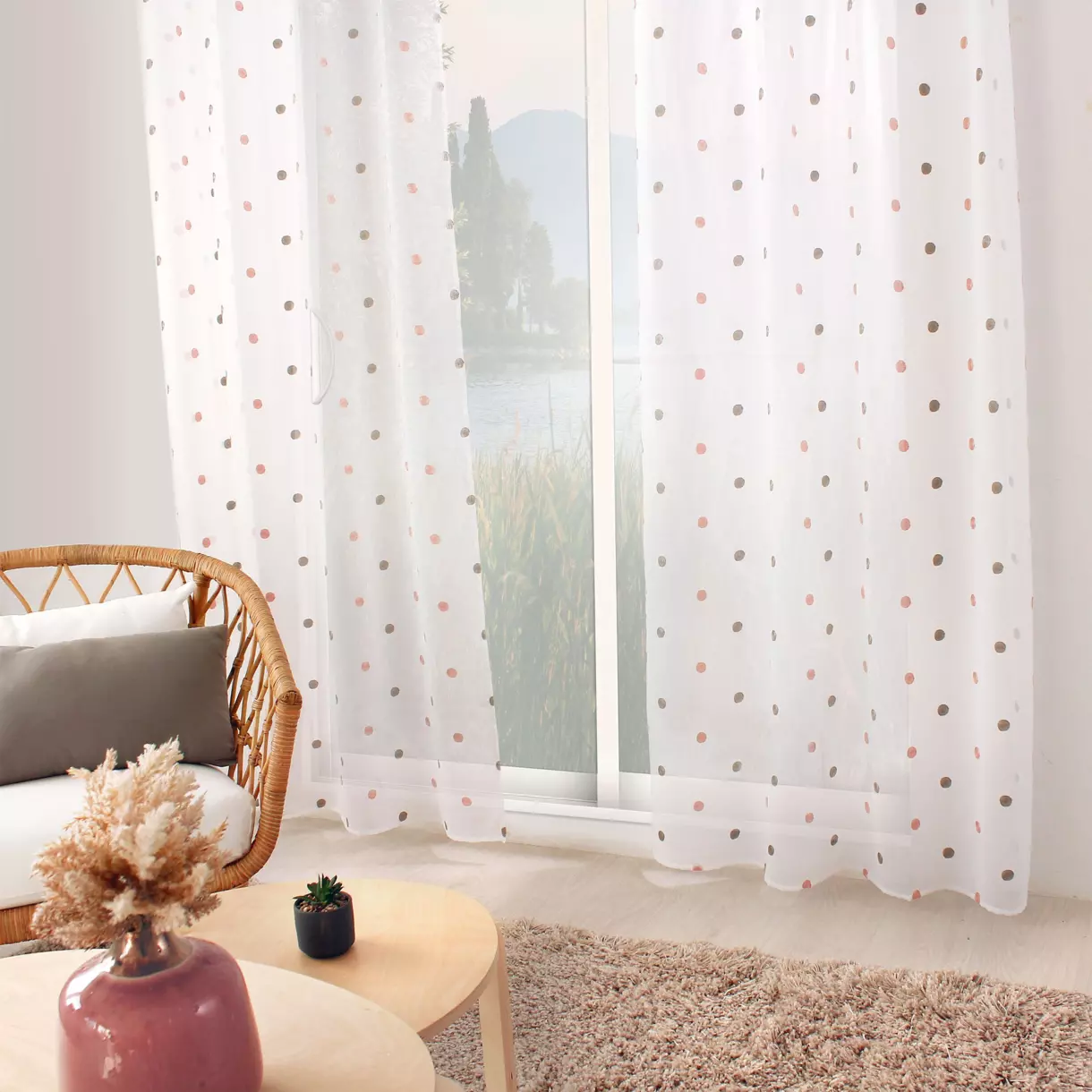 Visillo (140 x 240 cm) Smarties Gris 1