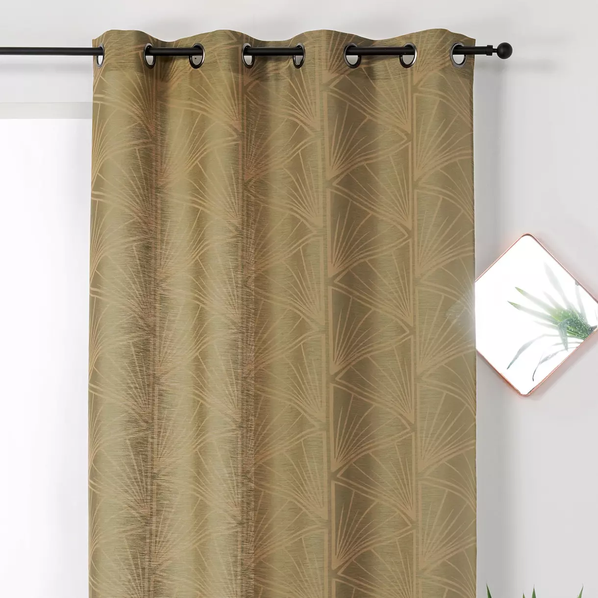 Voilage (140 x 275 cm) Cycas Vert kaki