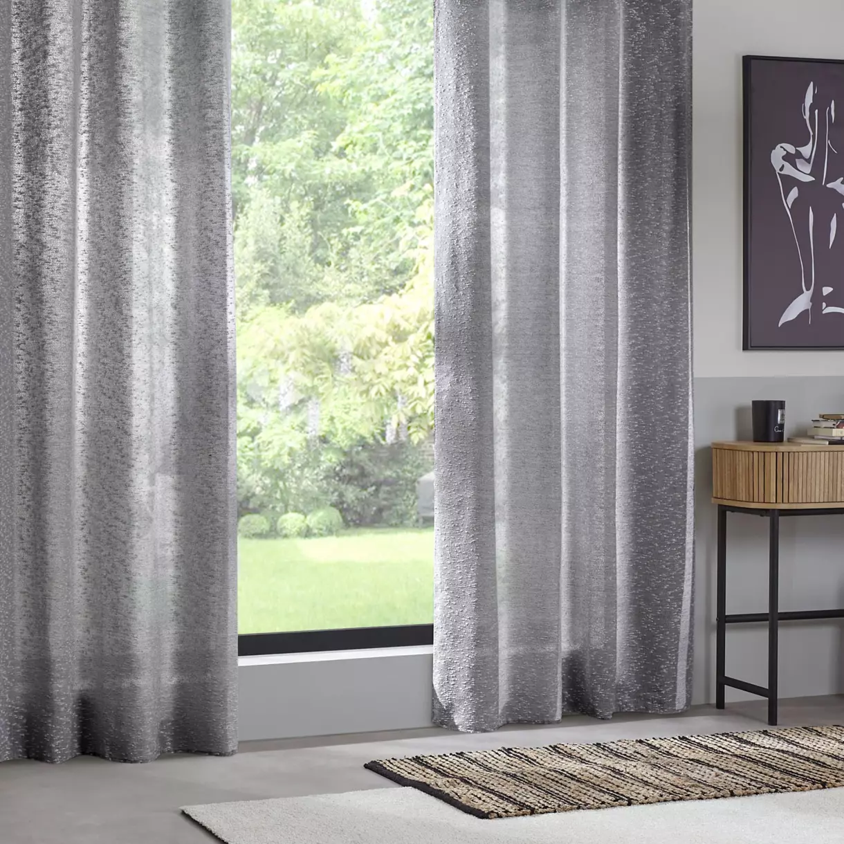 Rideau (140 X 260 cm) Aska Gris 1