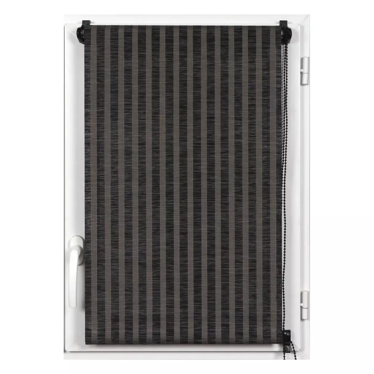Store enrouleur tamisant (45 x 180 cm) Rayures Noir 1