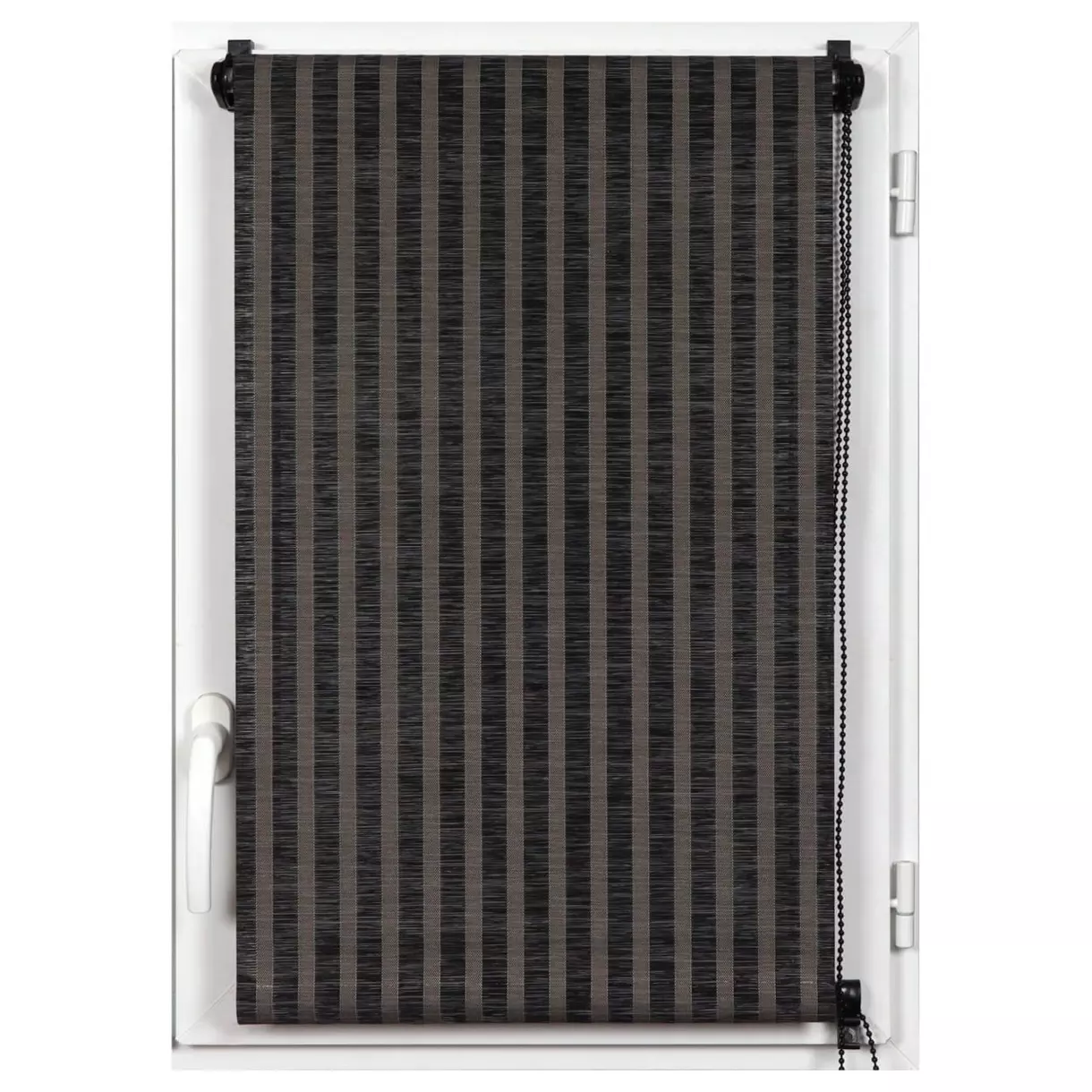 Store enrouleur tamisant (90 x 180 cm) Rayures Noir 1