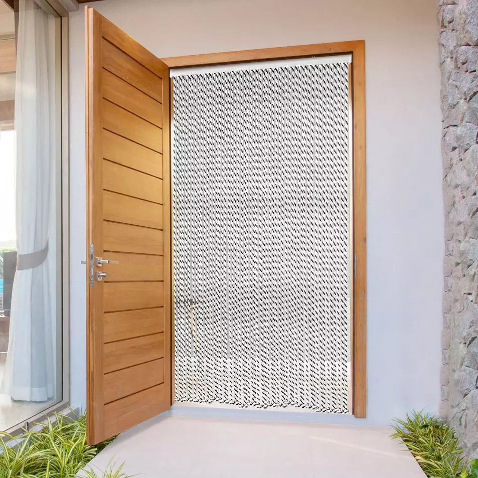Cortina de puerta Nate Beige y Marrón 1