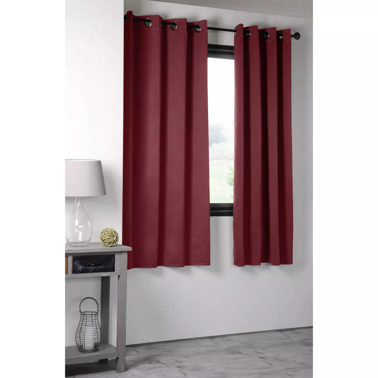 Rideau occultant (135 x H180 cm) Notte Rouge foncé 1