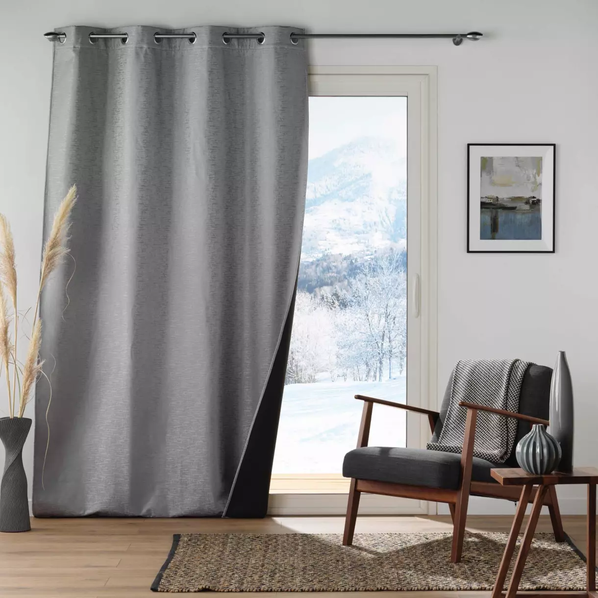 Cortina térmica aislante (140 x 260 cm) Polarine Gris