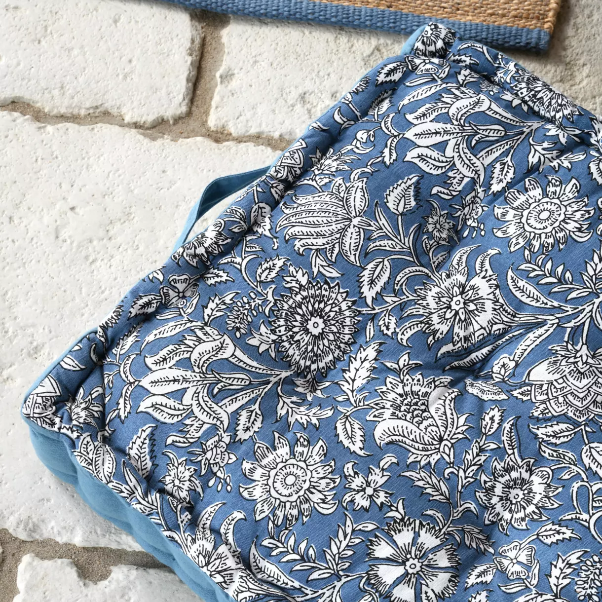 Coussin de sol (45 cm) Julianne Bleu
