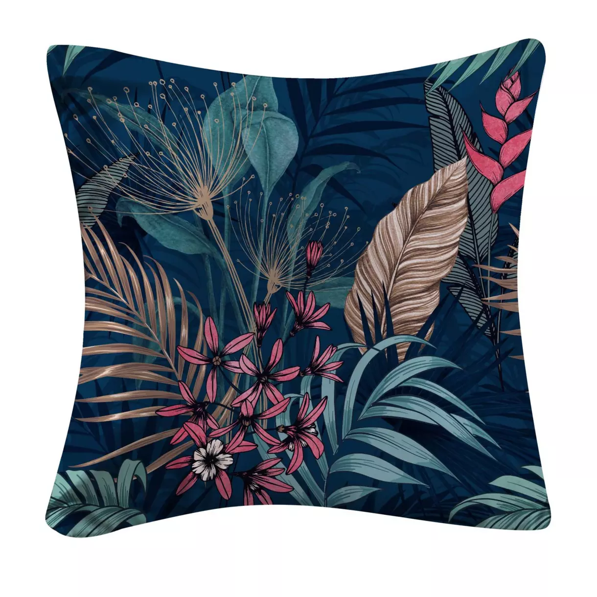 Coussin carré (45 cm) Laurena Bleu 1
