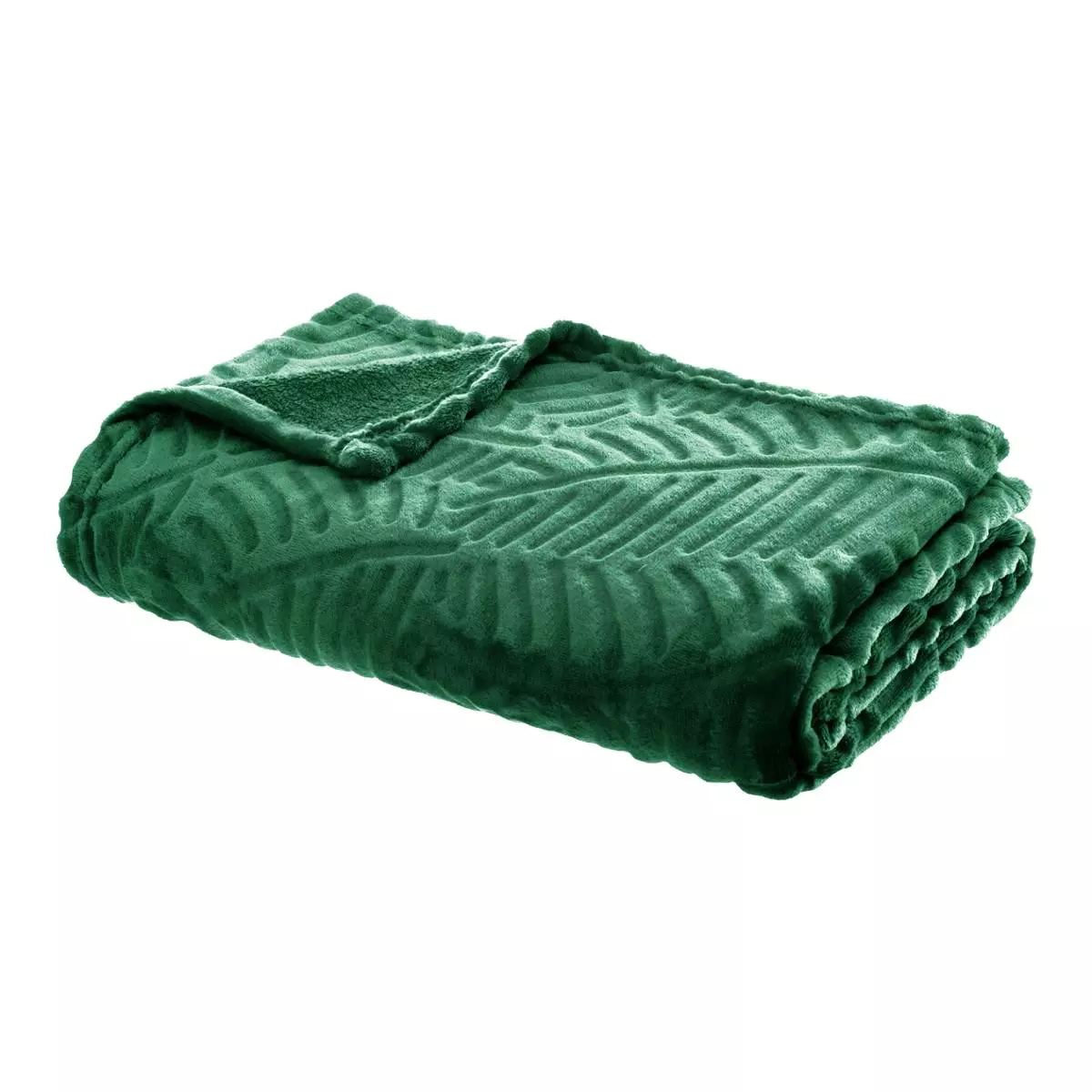 Plaid doux (150 cm) 3D Feuille Vert 1