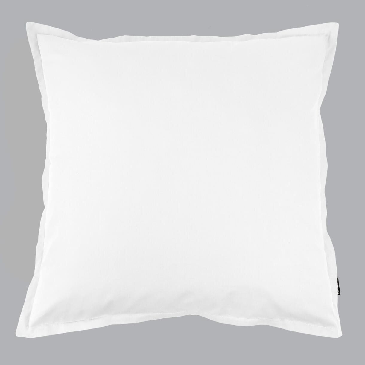 Taie d'oreiller carrée percale de coton (65 cm) Cali Blanc 1