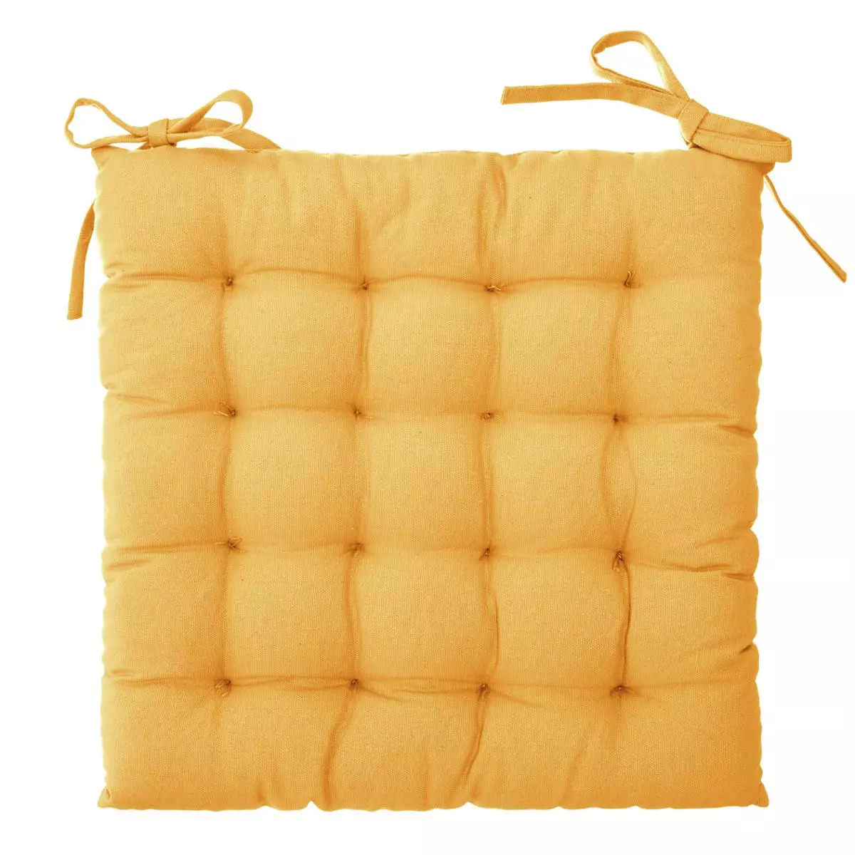 Coussin de chaise carré Otto Jaune ocre 6