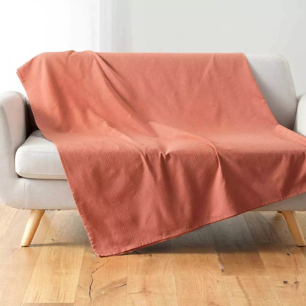 Plaid (240 cm) Lucile Marsala rood 1