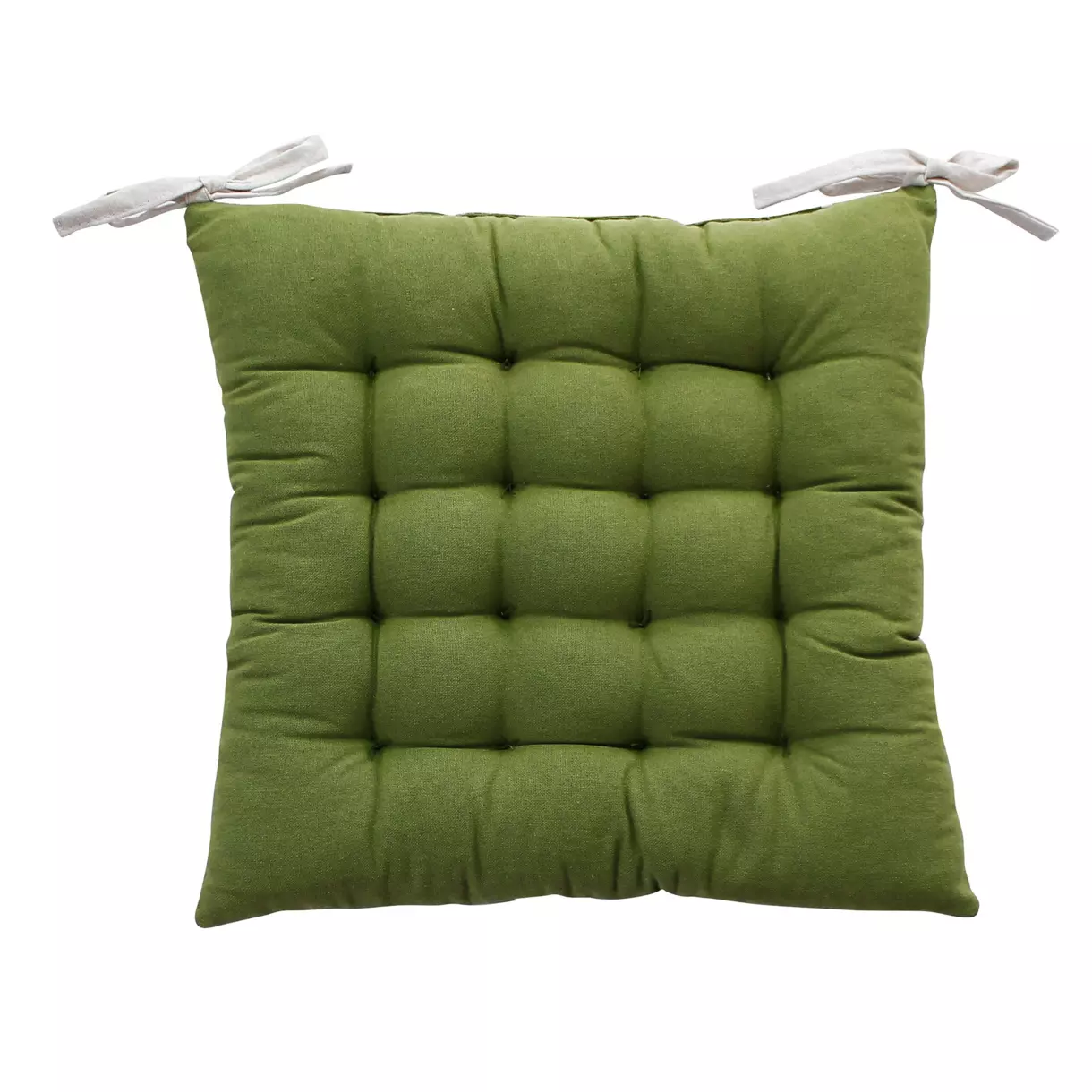 Coussin de chaise carré Herbier Vert olive 6