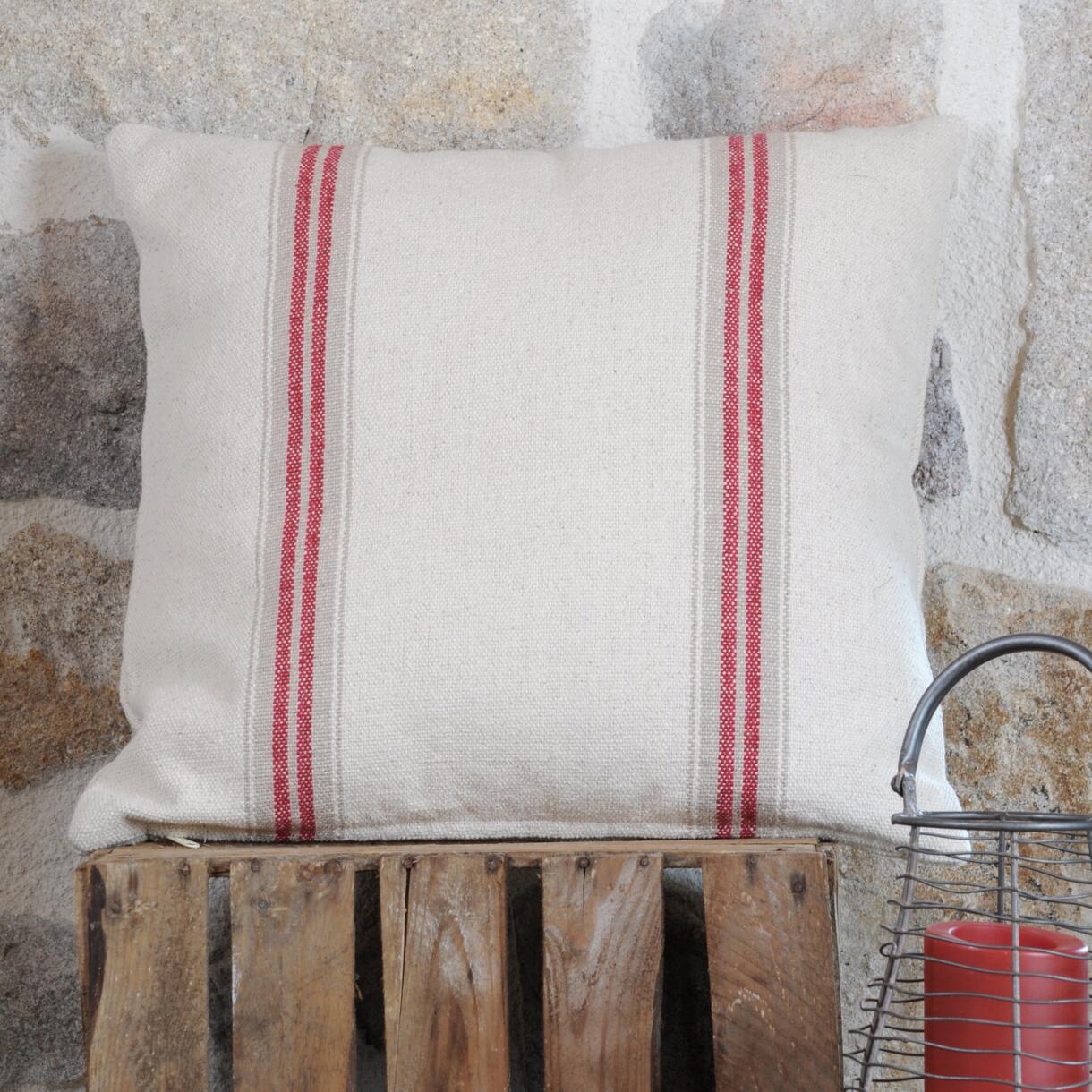 Cuscino quadrato cotone (50 cm) Montauban Rosso 1