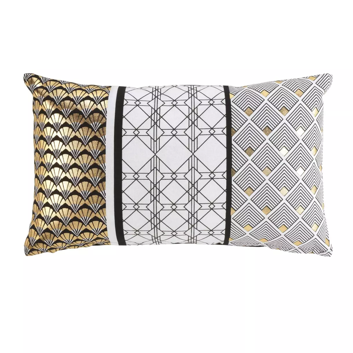 Housse de coussin rectangulaire (50 cm) Dorelia Noire 1