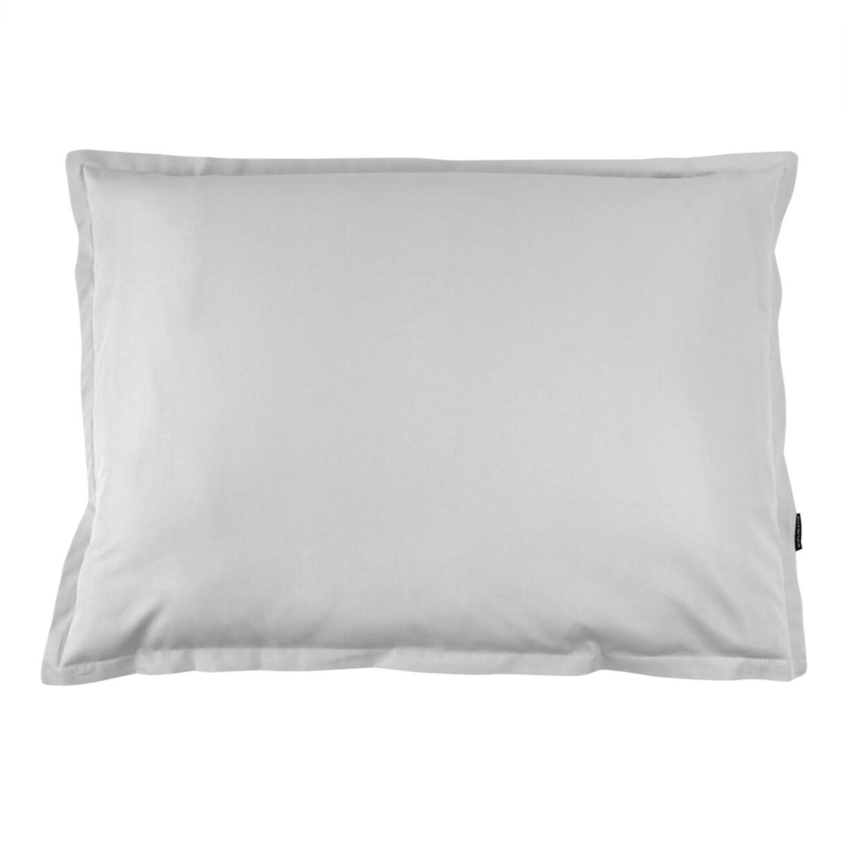Funda de almohada rectangular de percal de algodón (70 cm) Cali Gris claro 1