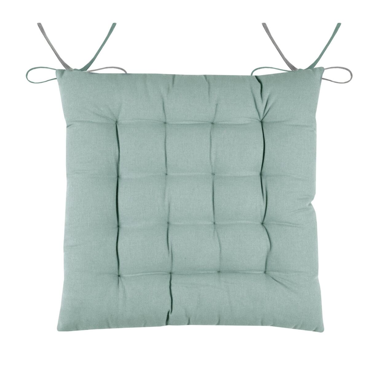 Cuscino per sedia quadrato Duo Verde giada
