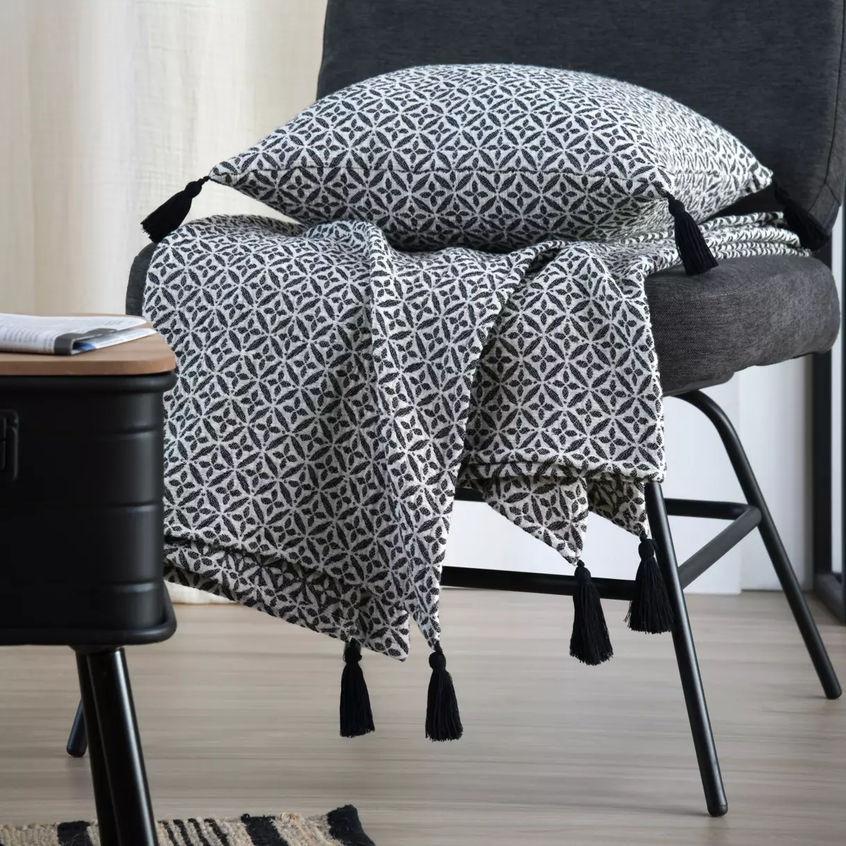 Manta sofá (150 cm) Princeton Gris pizarra