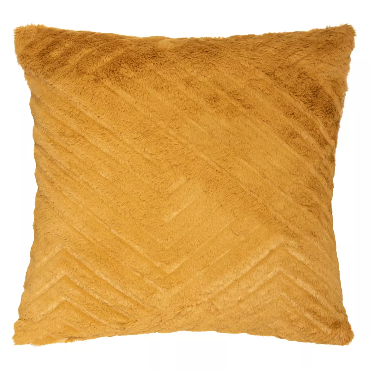 Coussin carré (45 cm) 3D Geo Jaune ocre 1