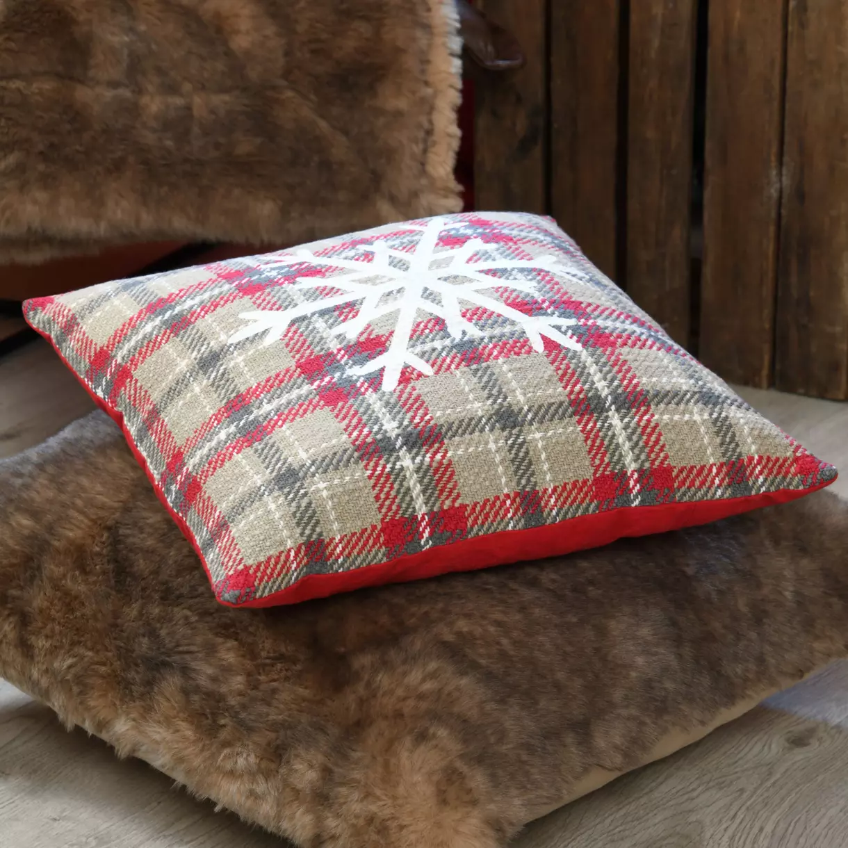 Coussin carré (40 cm) Megève Multicolore 1