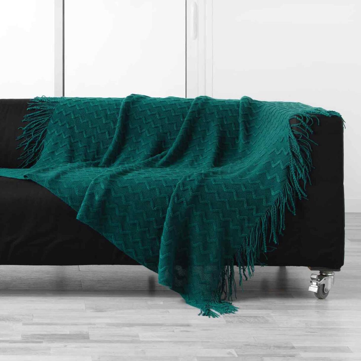 Manta de canapé (150 cm) Melinda Verde esmeralda 1