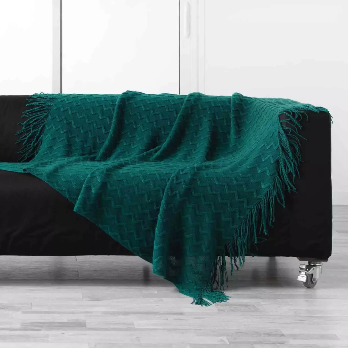 Jeté de canapé (150 cm) Melinda Vert émeraude 1